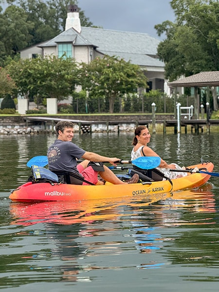 Fernando and his mother spending time on the bayou